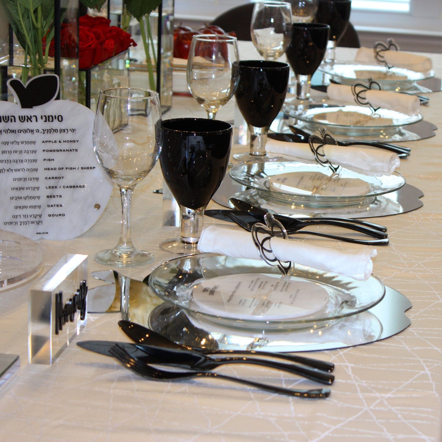 Marble Rosh Hashanah Tablescape - Waterdale Collection