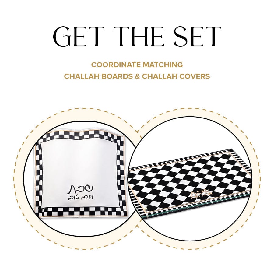 Onyx Challah Board & Cover Set