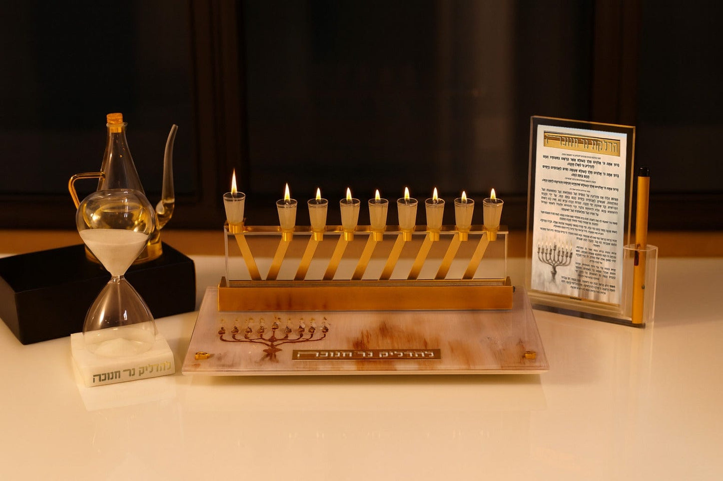 Painted by Batya 2.0 Menorah Tray