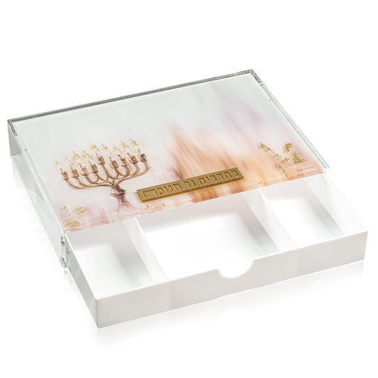 Painted by Batya 2.0 Menorah Tray with Drawer