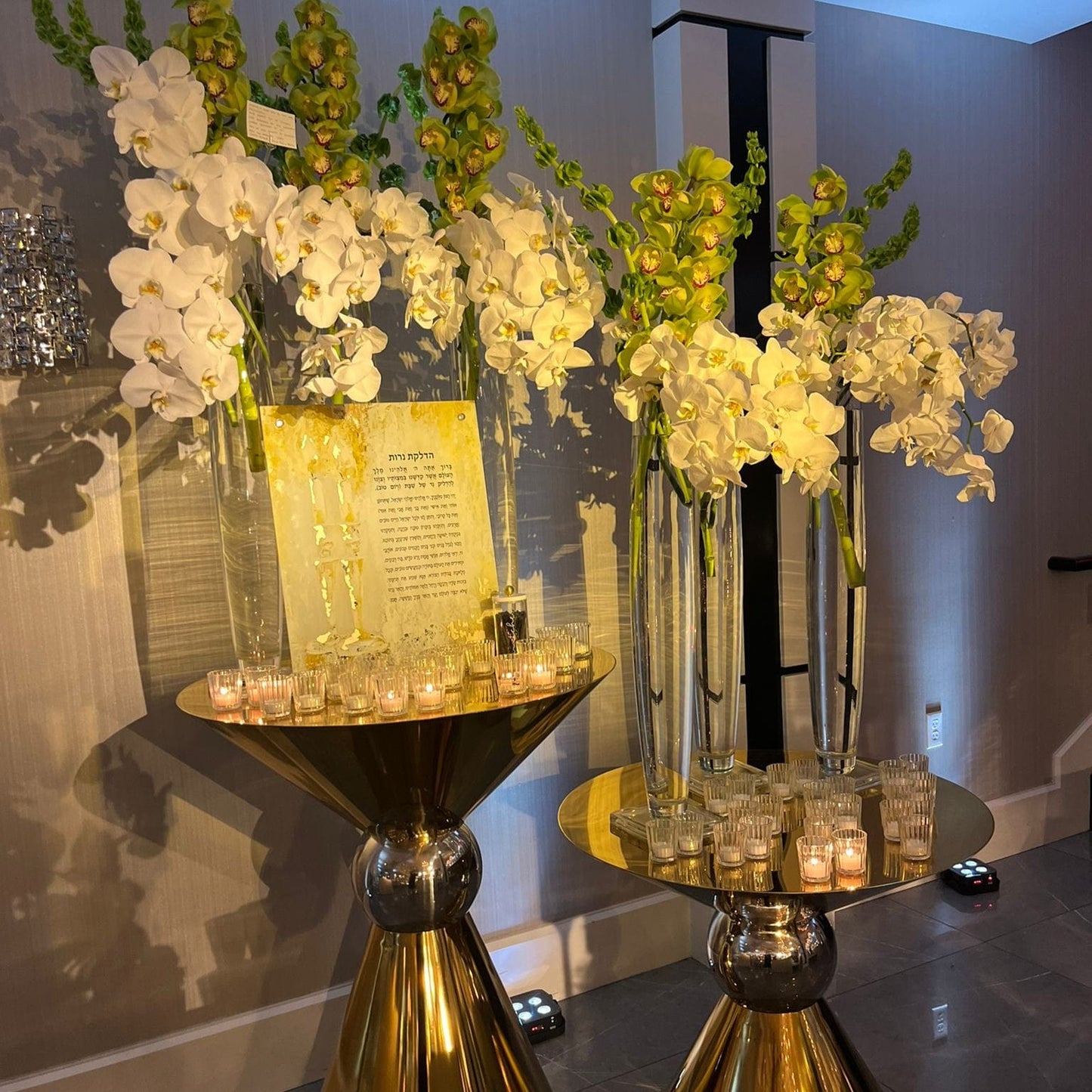 Painted Gold Candles Hadlokas Neiros Wall Art