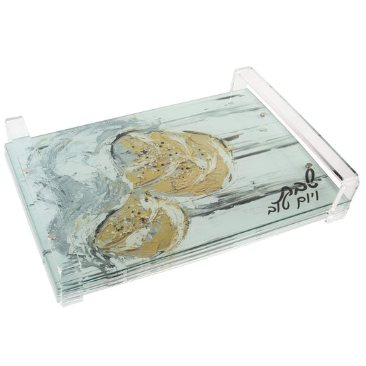 Painted Shabbos Challah Board - Waterdale Collection