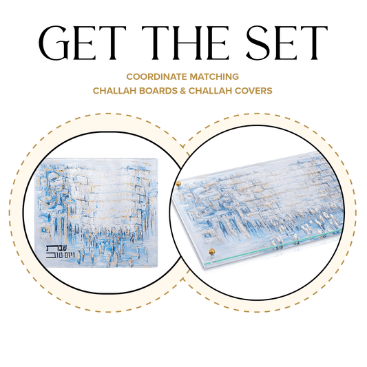 Painted Yosefa Challah Board & Cover Set