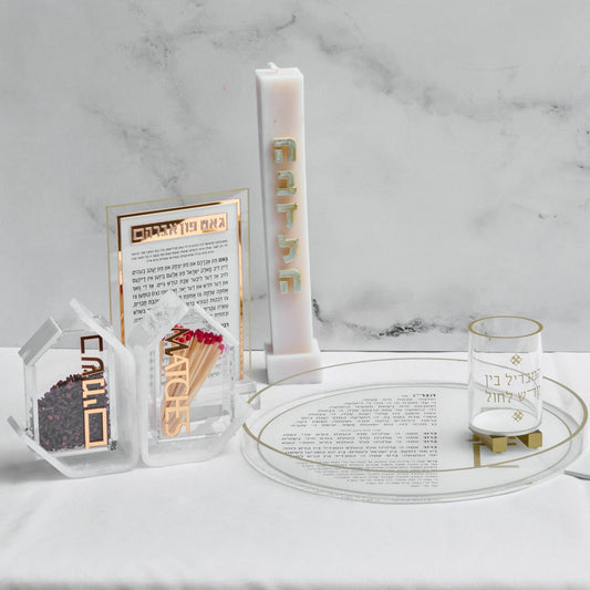 Pearlstone Match Holder on a modern Havdalah set.