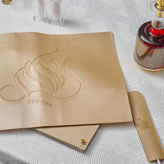 Regal Challah Board & Cover Set on a table.