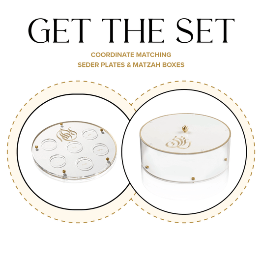 Regal Seder Plate & Matzah Box Set