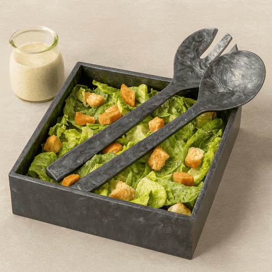 Resin Square Salad Bowl Set