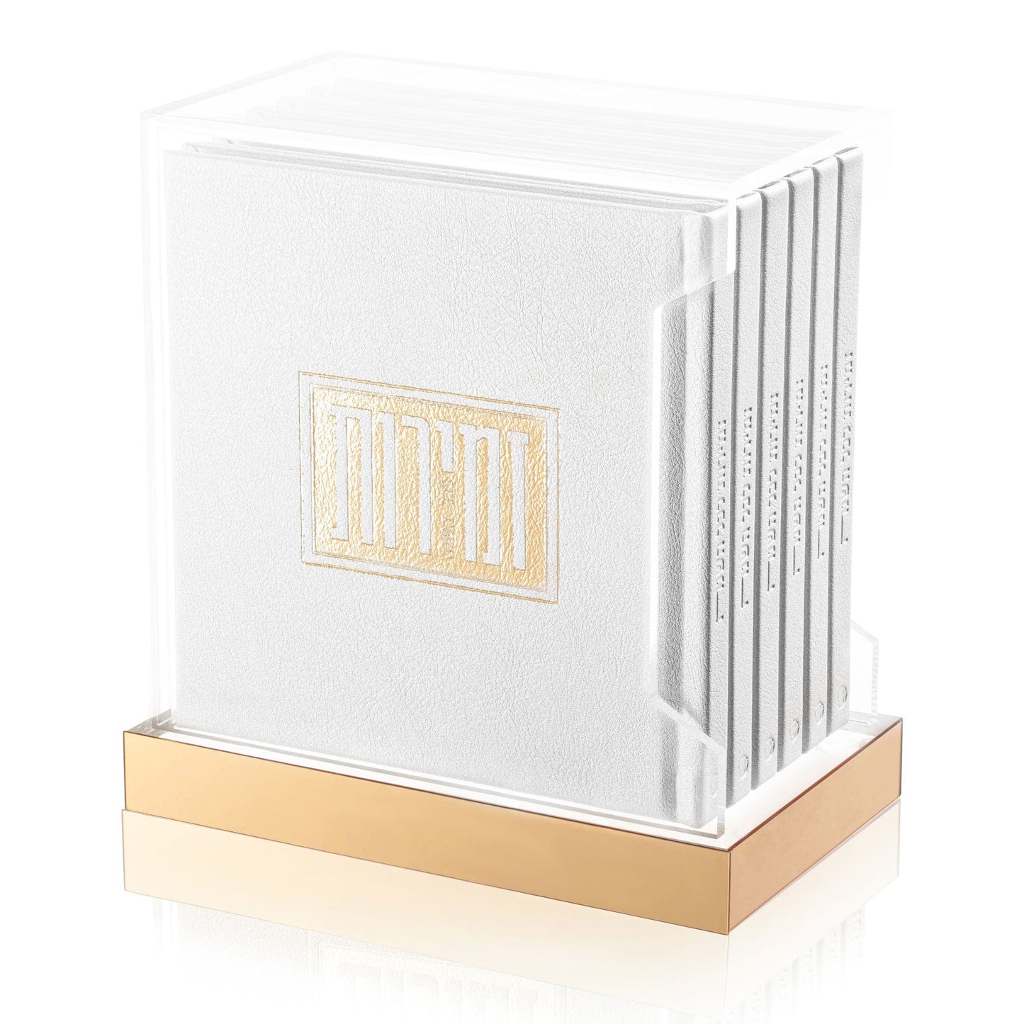 Square Shabbos & Yom Tov Zemiros Bencher Set - White