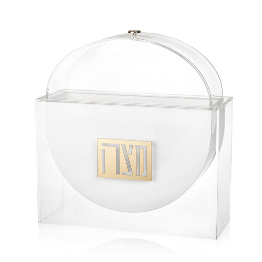 Gold accent Standing Suspended Matzah Box | Waterdale Collection