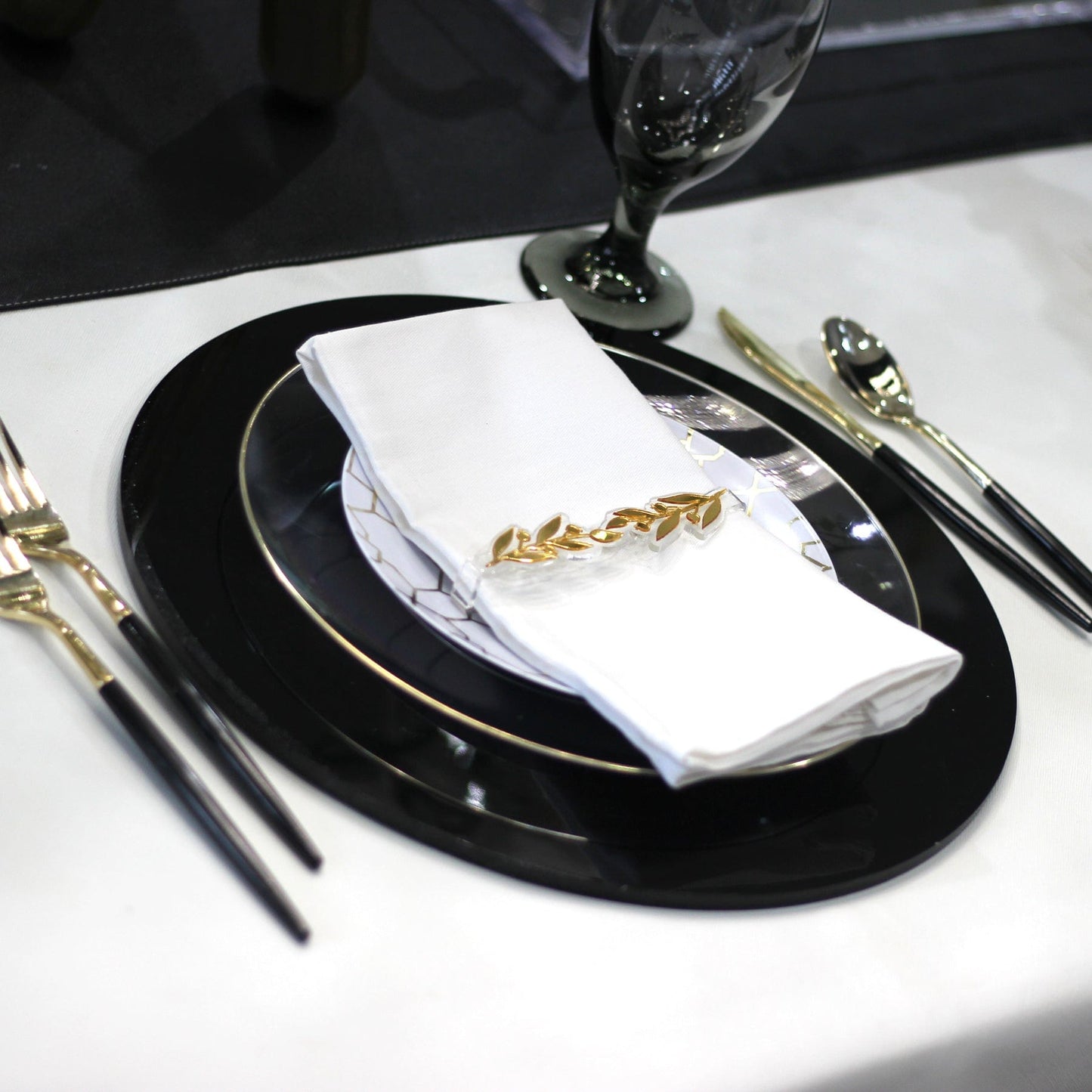 White & Gold Rosh Hashanah Tablescape - Waterdale Collection