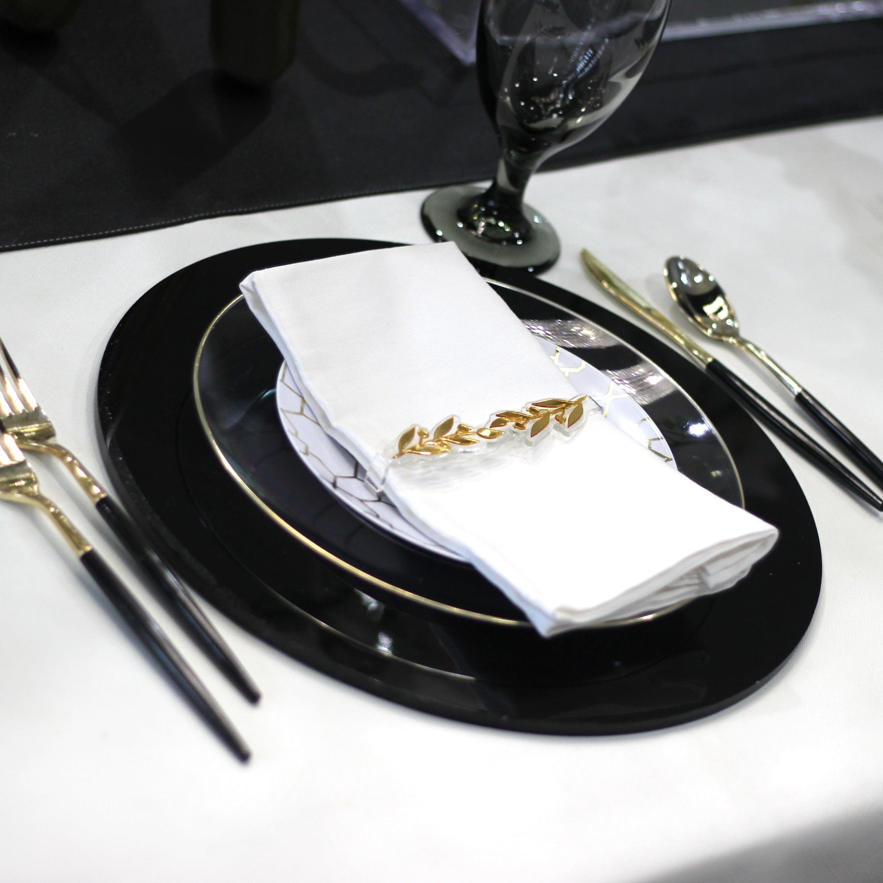 White & Gold Rosh Hashanah Tablescape - Waterdale Collection