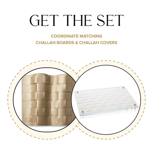 Woven Challah Board & Cover Set