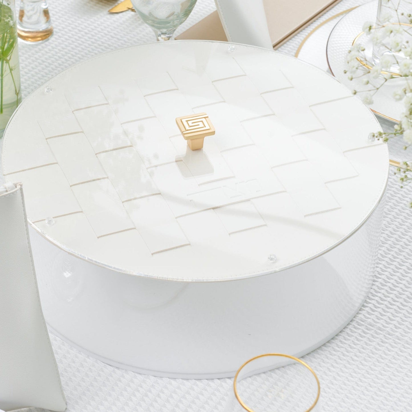 Woven Leather Pesach 2025 Tablescape