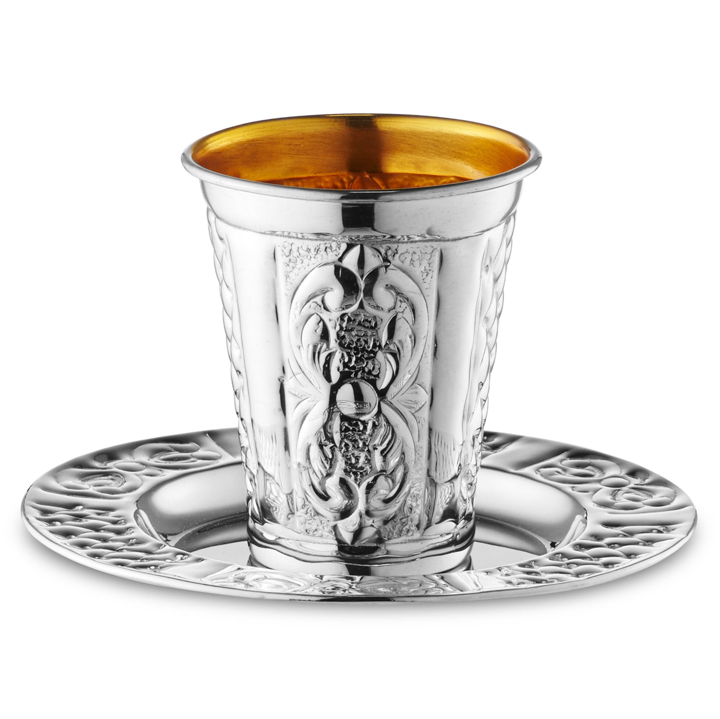 925 SC  Kidduh Cup Set Cup 3.5" Tray 5.5"