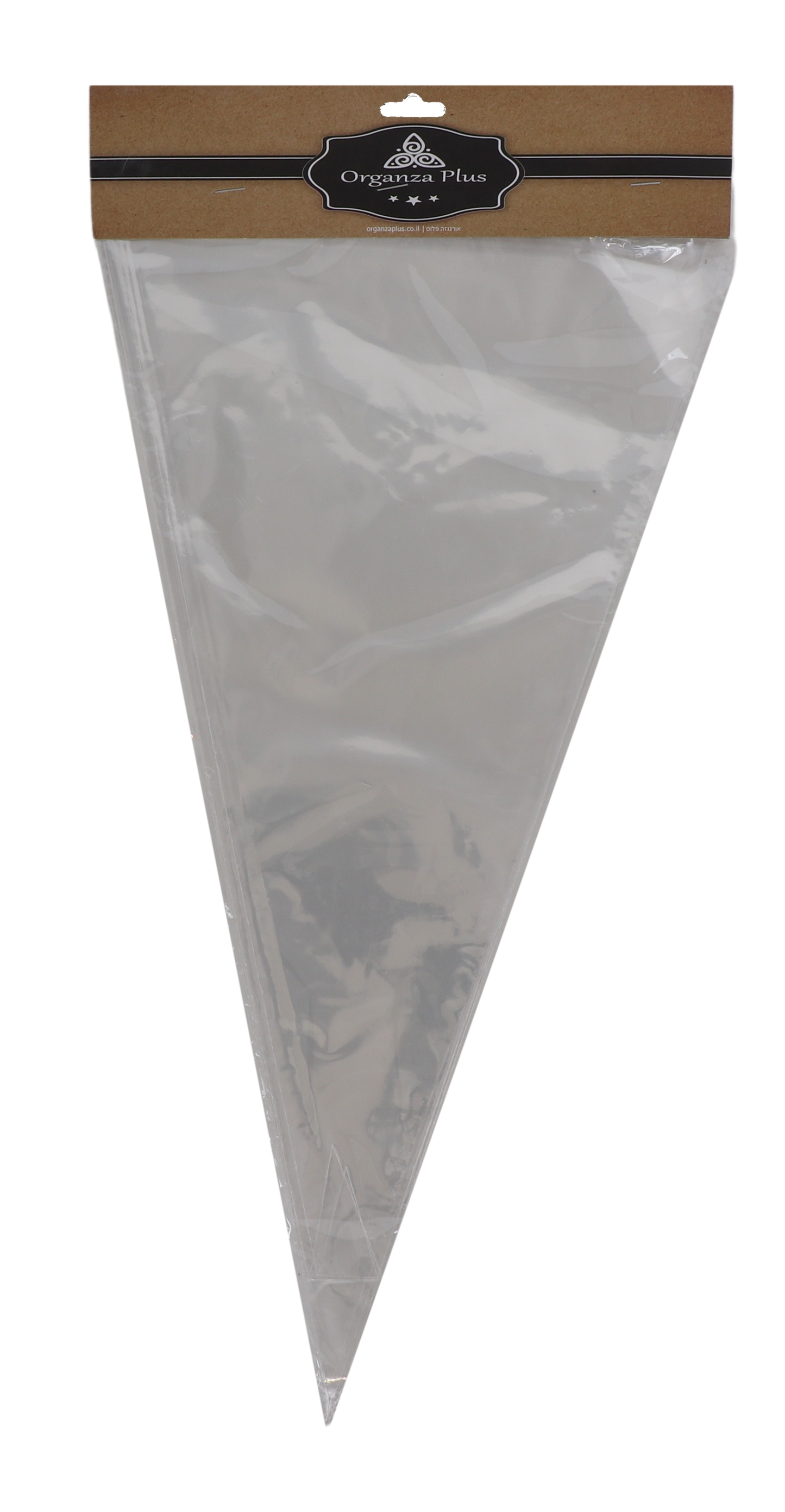 25 Clear Triangle Cellophane Bags  - 10"x18"