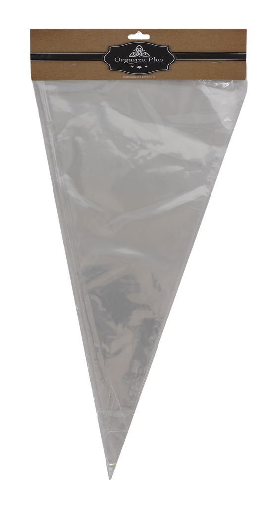 25 Clear Triangle Cellophane Bags  - 10"x18"