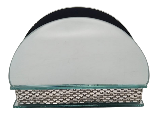 Lace Mirror Napkin Holder 9"